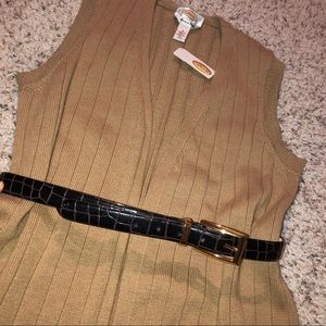 NWT Talbots Italian Wool Cardigan Vest